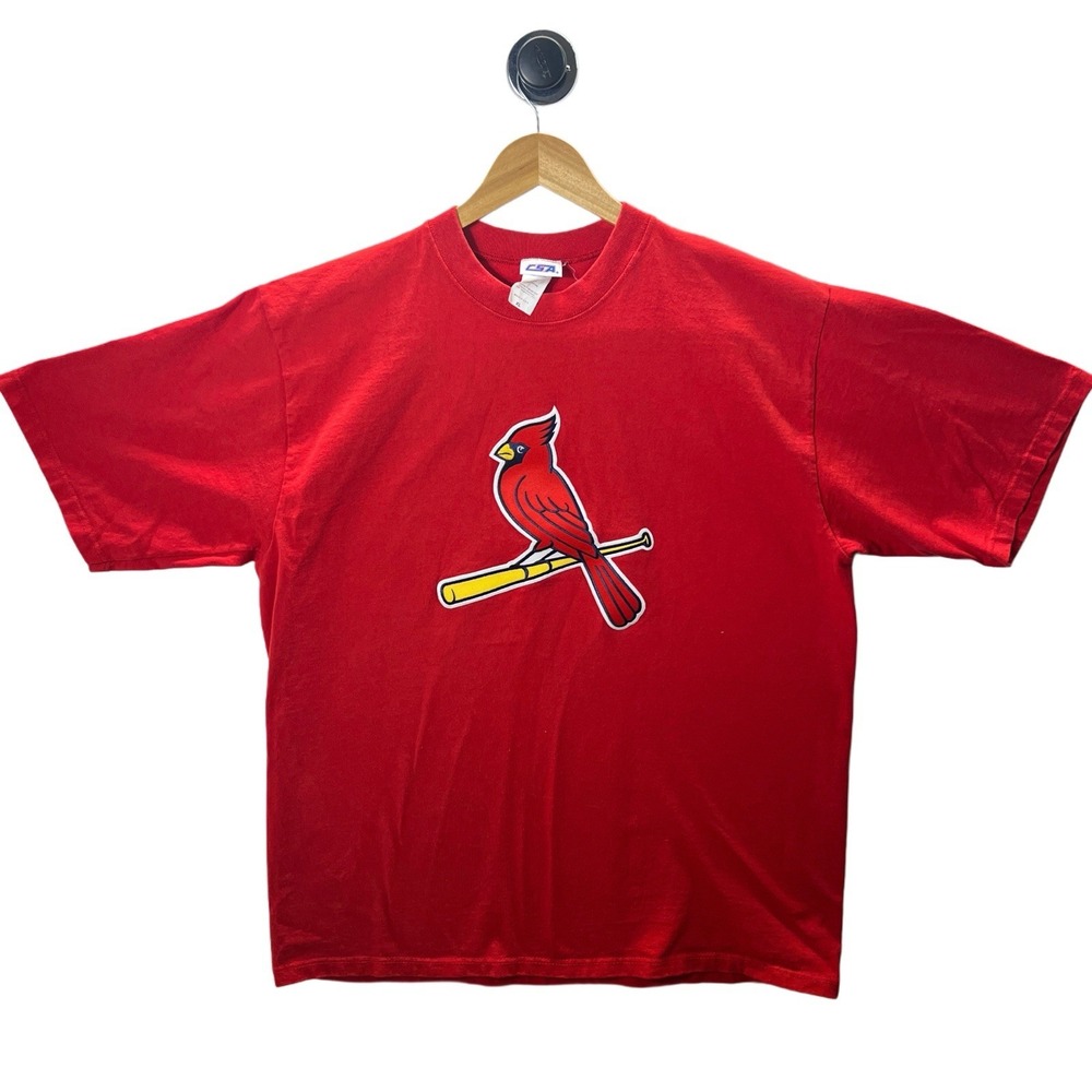 Vintage St. Louis Cardinals Shirt Mens XL Red MLB Baseball CSA Made USA 90s